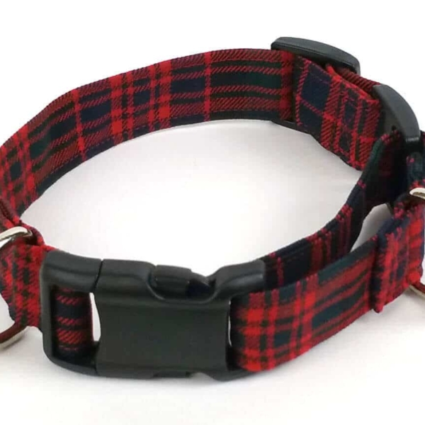 Light Weight Premium Wool 1-Inch Tartan Dog Collar and Leash Set