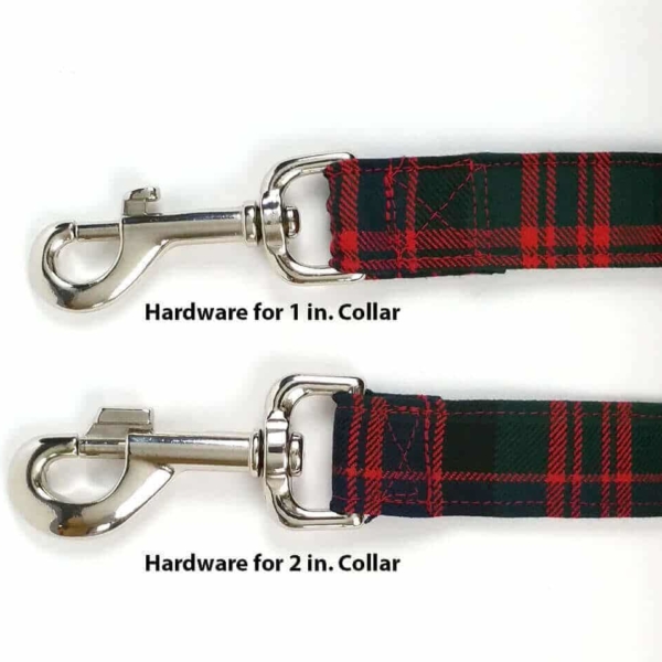 Tartan collar cheap and lead