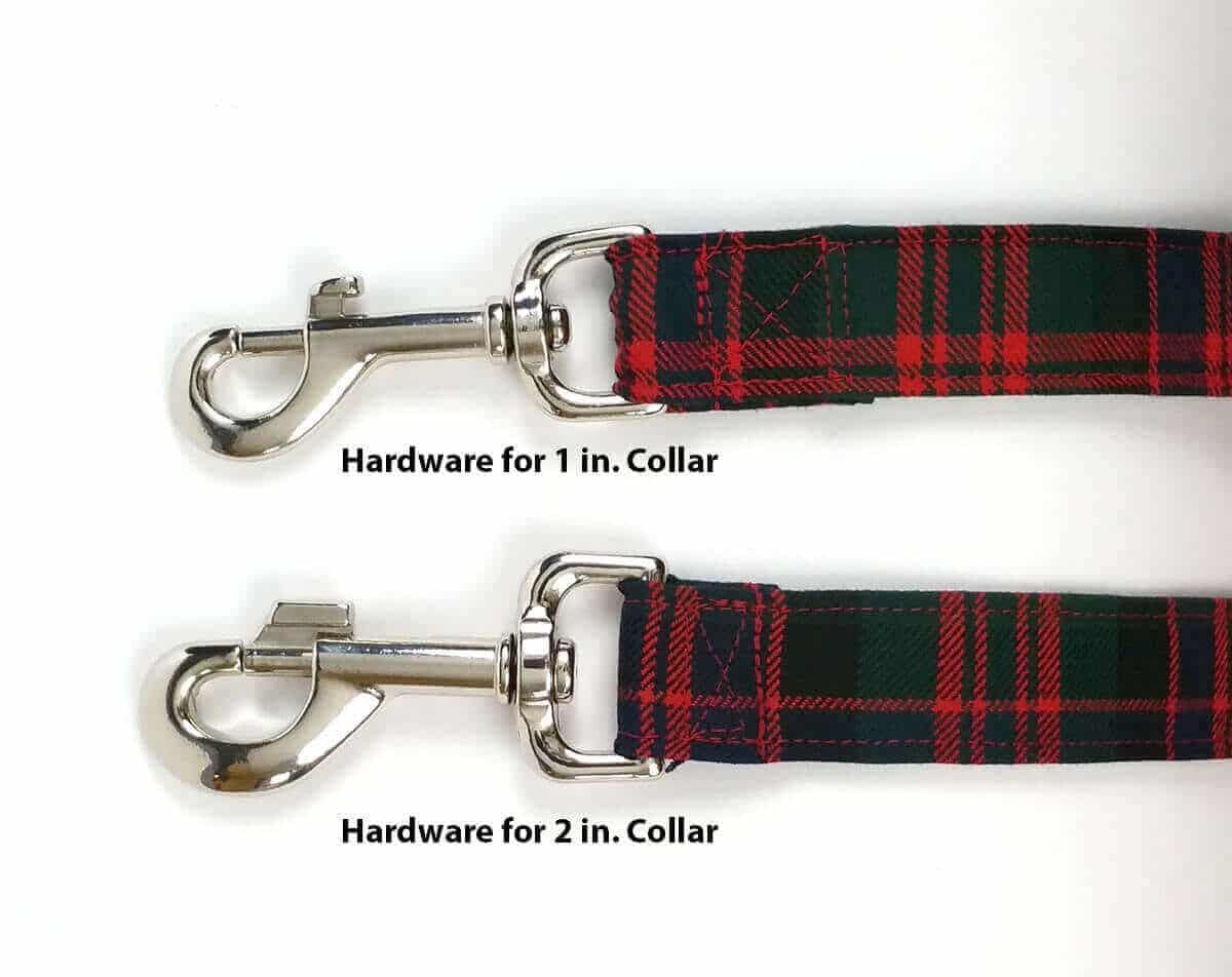 Homespun 2-Inch Tartan Dog Collar and Leash Set