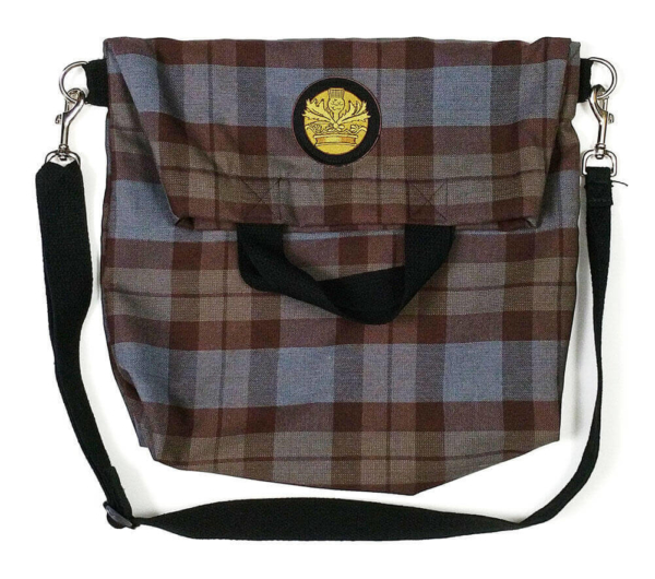 OUTLANDER Tartan Messenger-Style Tote Bag Poly-Viscose