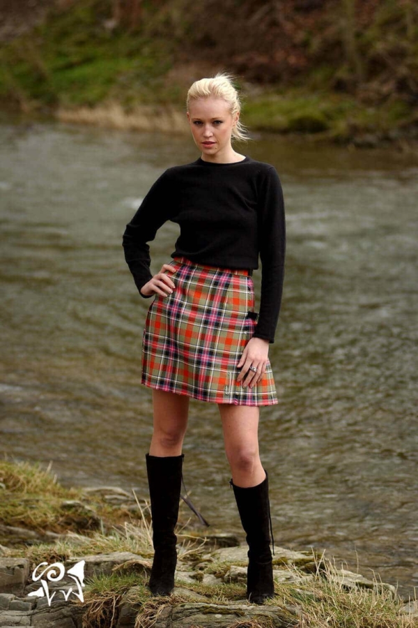 Light Weight Premium Wool Kilted Mini Skirt (list B)