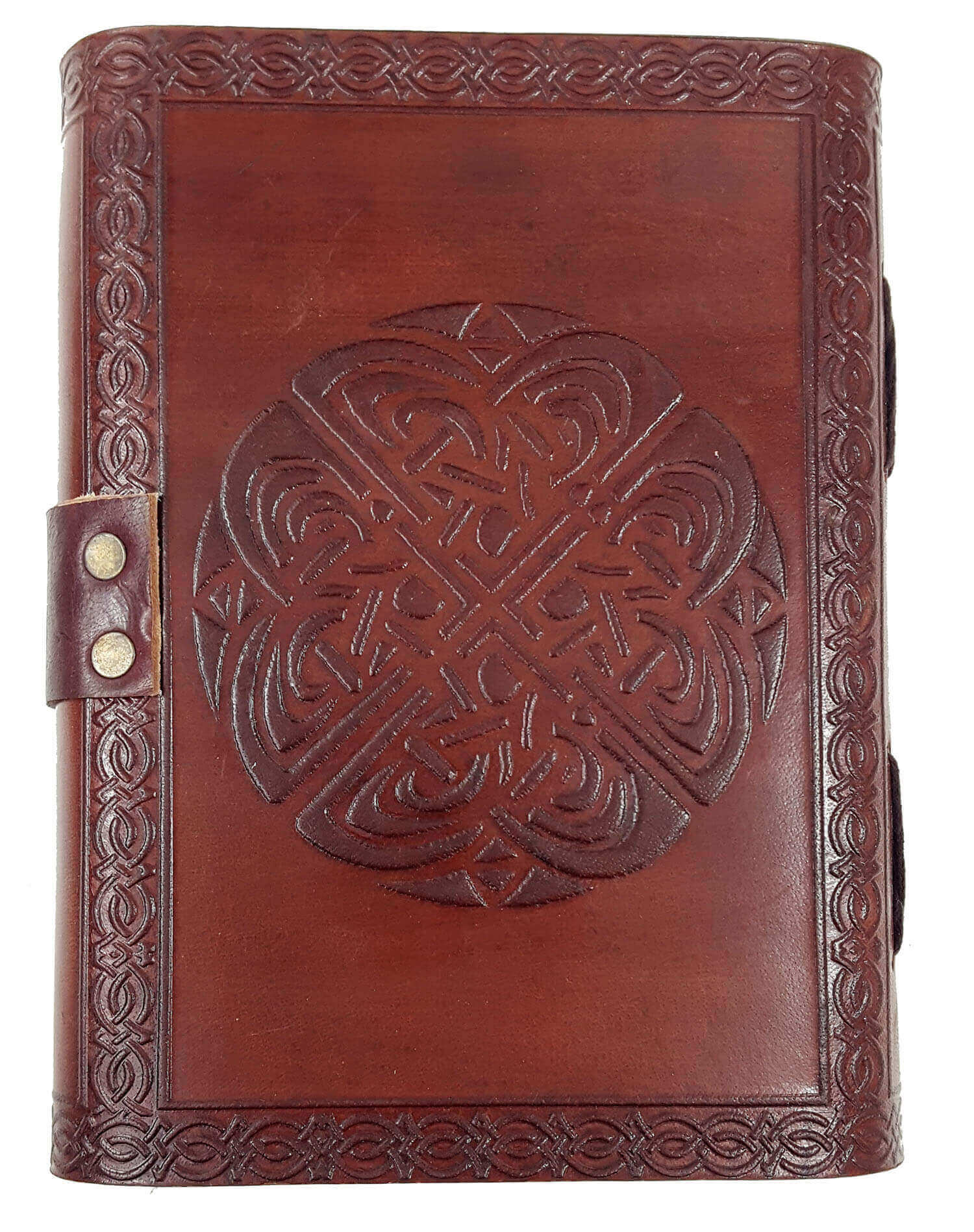 Leather-Bound Celtic Cross Journal