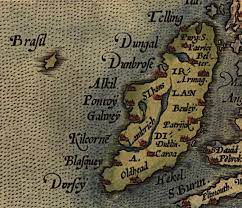 An ancient map of Ireland.