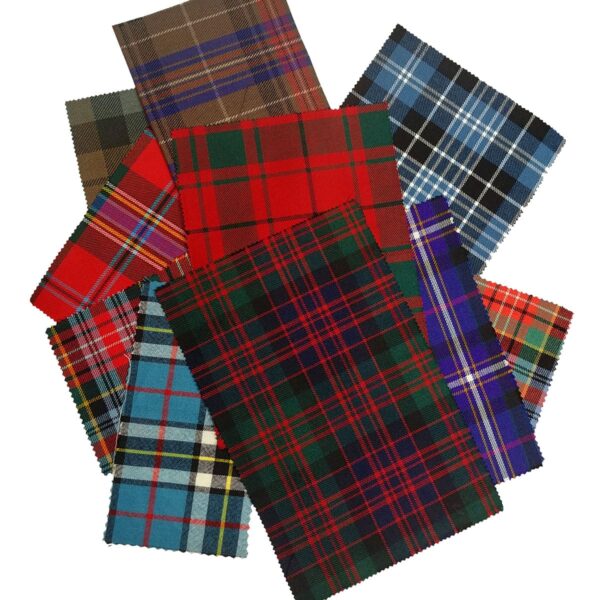 Craft your own garments and accessories using the Assorted Tartan Craft Bag fabric.