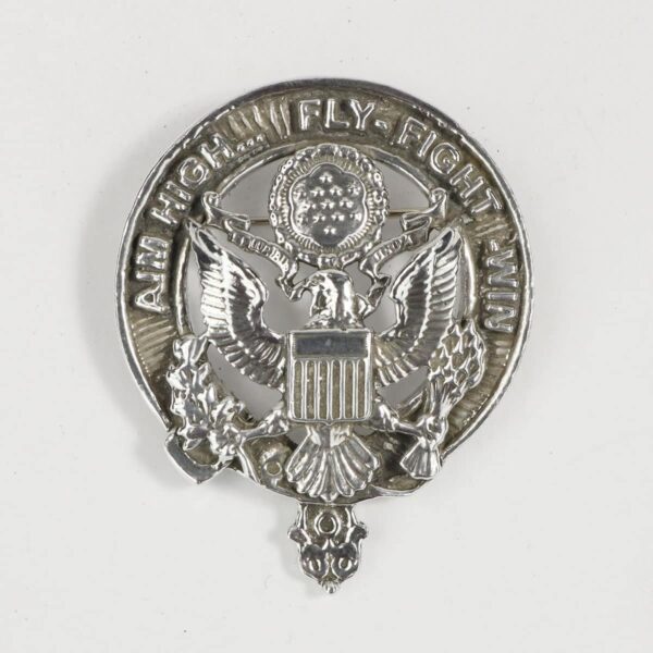 A U.S. Air Force U.S. Air Force Sterling Silver Cap Badge/Brooch* with an eagle