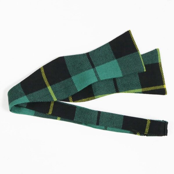 A Wallace Green Ancient Traditional Self Tie Tartan Bow Ties 11oz on a white background.