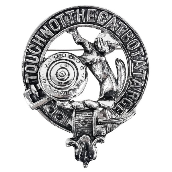 Touch the Art Pewter Clan Crest Cap Badge/Brooch-Discontinued 6/23 of war - claddagh.