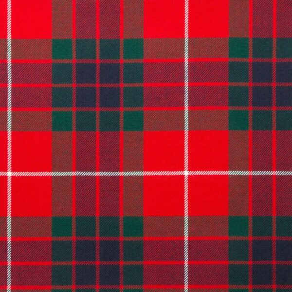 A Fraser Red Modern PV Tartan REMNANTS fabric with a hint of green.