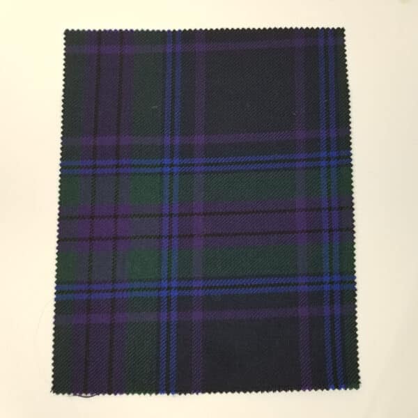 An image of a Spirit of Scotland Heavy Weight Premium Wool Tartan Swatche on a white surface.