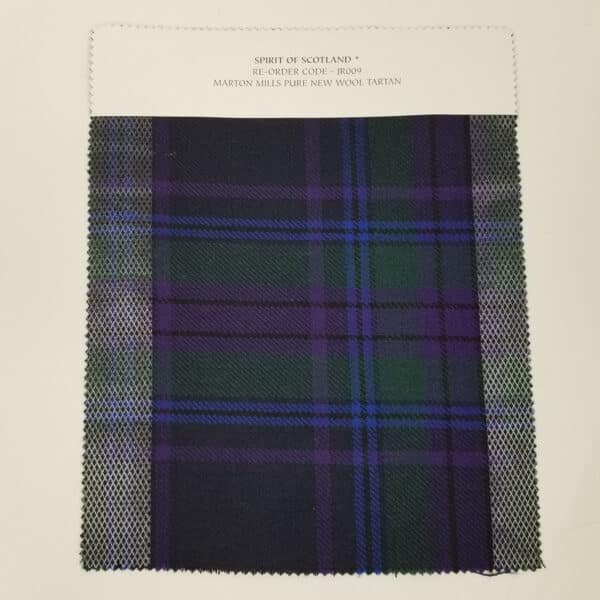 A Spirit of Scotland Heavy Weight Premium Wool Tartan Swatch.