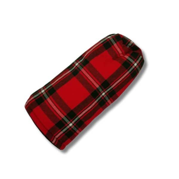 The MacGregor Modern Golf Club Cover features a contemporary design with classic red and black plaid fabric on a clean white backdrop.