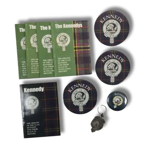 Explore a unique collection of books and memorabilia celebrating the Armstrong clan tartan and crest, beautifully intertwined with rich Scottish heritage. This set includes six captivating books, four coasters, a pin, and a keychain.