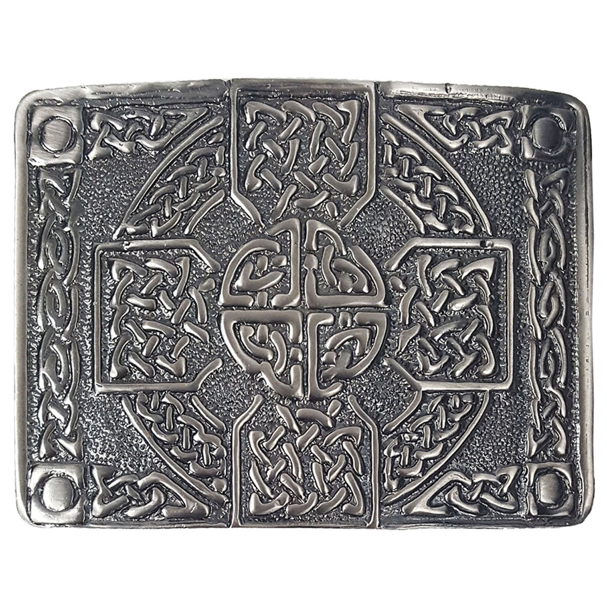 Antiqued Celtic Cross Kilt Belt Buckle.