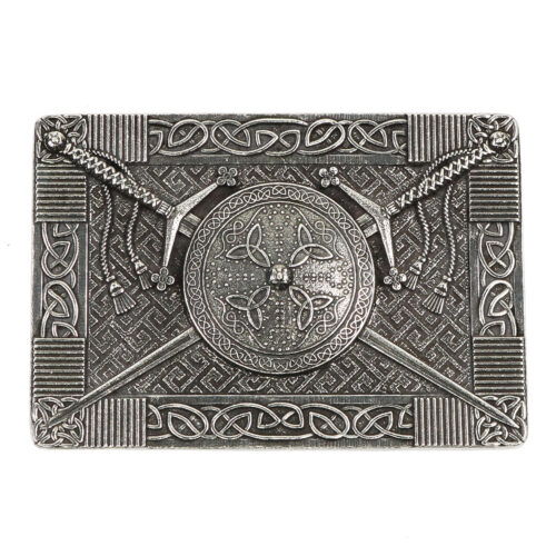 Claymore and Targe Kilt Belt Buckle | Kilts-n-Stuff.com