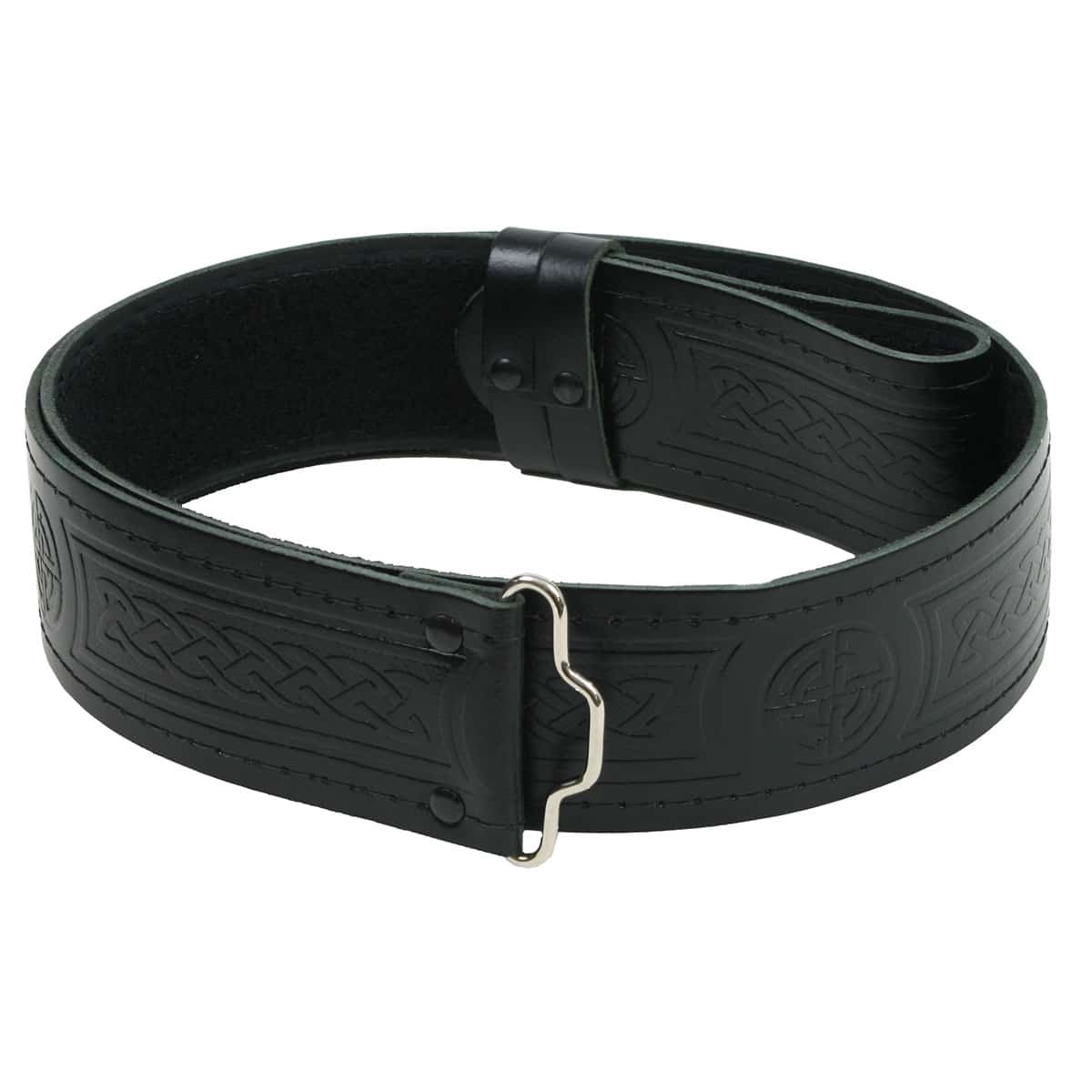 Black Embossed Celtic Knot Belt Pouch - Kiltmart