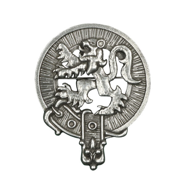 A silver Rampant Lion Cap Badge/Brooch.