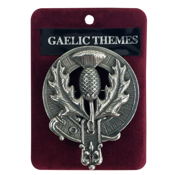 Gaelic themes celebrating the vibrant traditions and rich cultural heritage of Scotland, with a focus on incorporating the Scottish Thistle Cap Badge/Brooch.