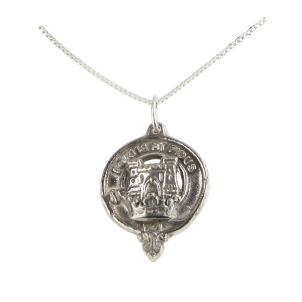 The MacLachlan Silver Clan Crest Necklace, featuring a seal design.