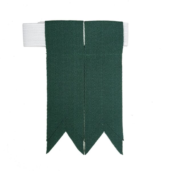 A pair of green and white Grosgrain Flashes - Velcro Closure on a white background.