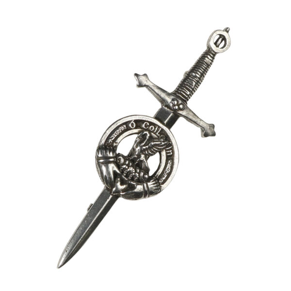 An Irish Family Crest Kilt Pin, adorned with an eagle, representing an Irish family crest.