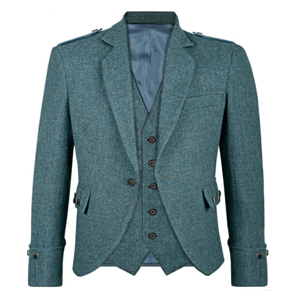 A men's Tweed 5 Button Vest on a mannequin.