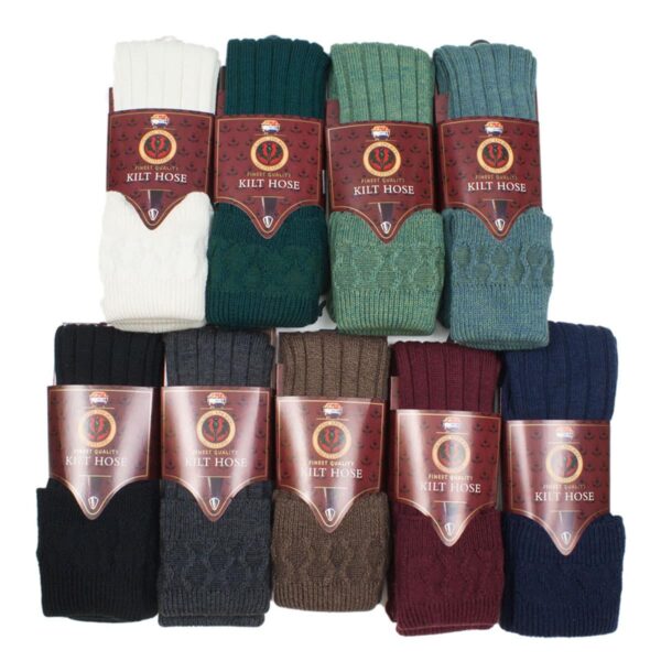 Six pairs of Premium Pure Cashmere Socks in different colors.