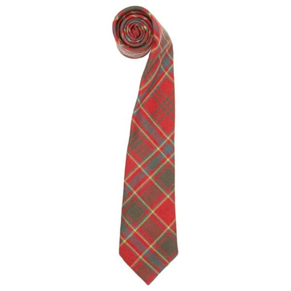 A Tartan Neck Tie - Light Weight featuring a red and green pattern on a white background.