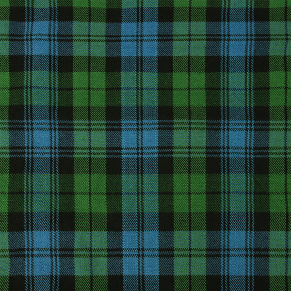 A green and blue plaid fabric.