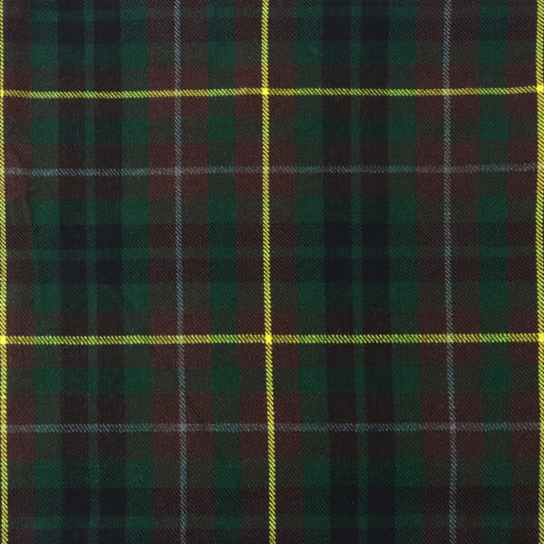 A close up of a green and yellow plaid fabric.