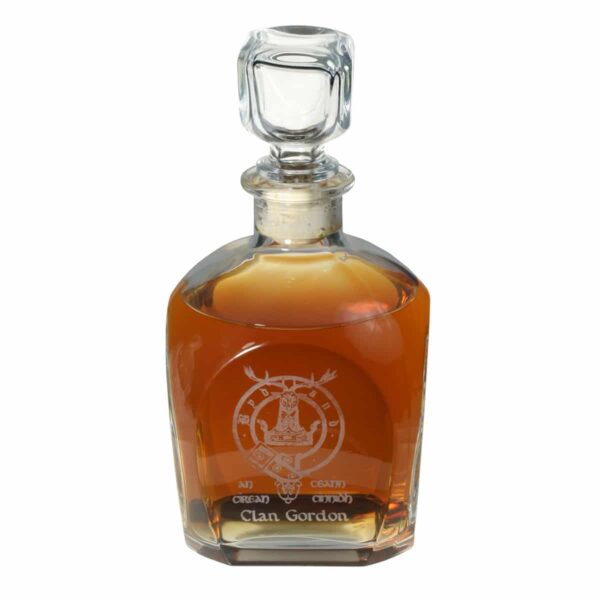 A new Clan Crest Decanter featuring a clan crest.