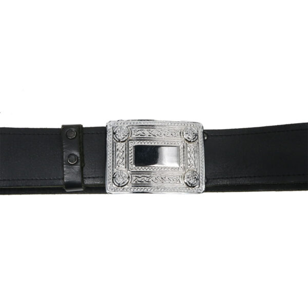 A Retired Rental Kilt Belt and Buckle - Sold 11/23 with an ornate buckle.