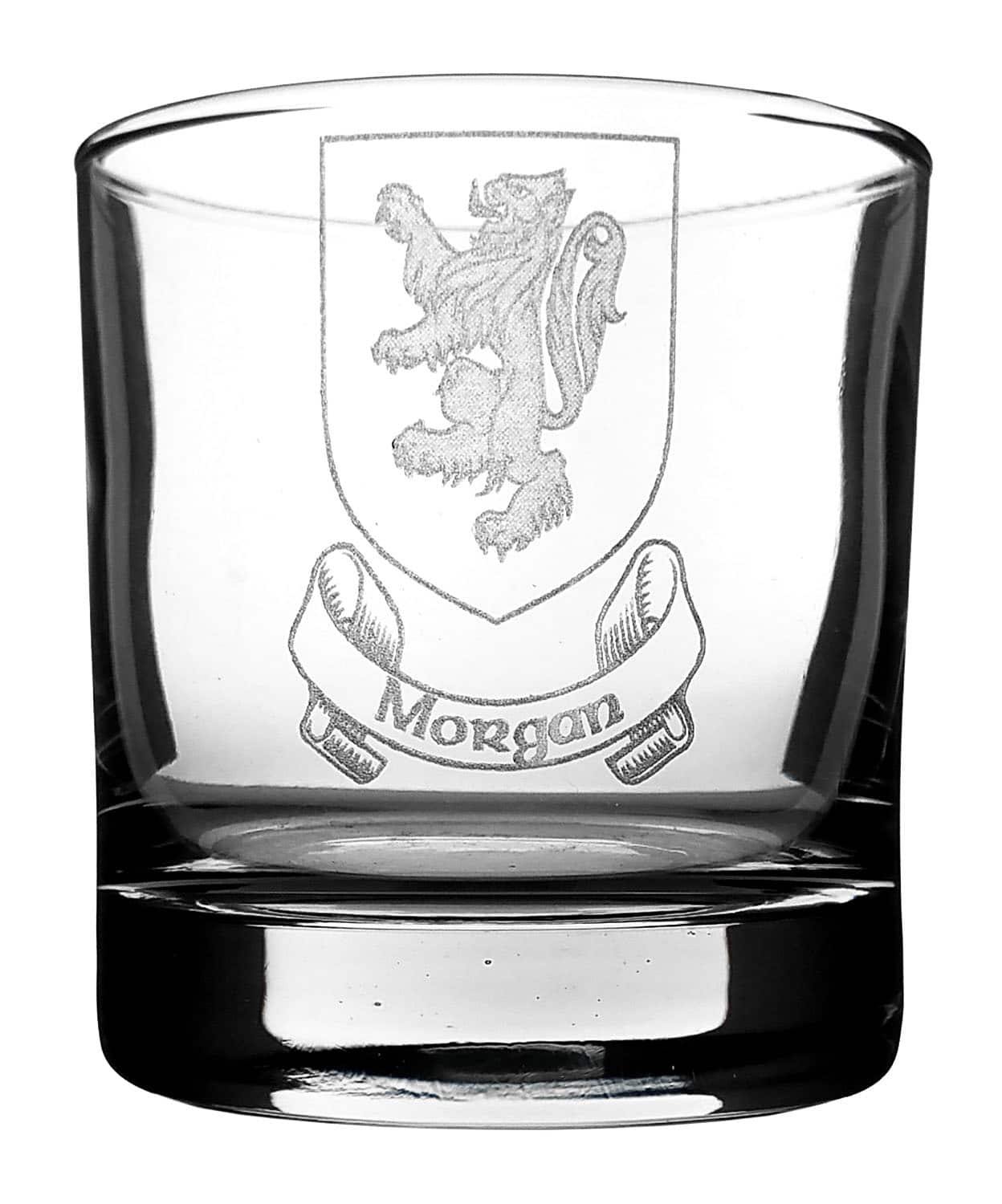 COA-CL-1752 Morgan Coat of Arms Whisky Glass