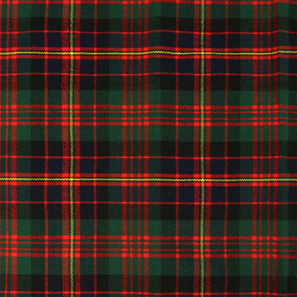 A close up of a green and red plaid.