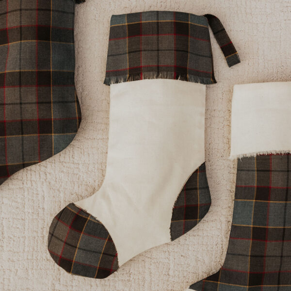 Outlander Tartan Toes Stocking - Poly/Viscose Wool Free.