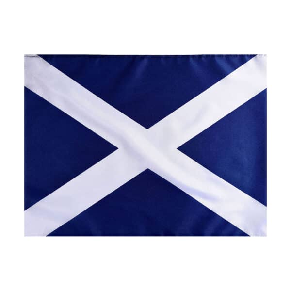 A Saltire Flag on a white background.