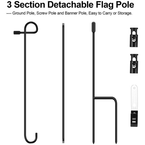 Tartan Garden Flag - Homespun Wool Blend 3 section detachable flag pole.