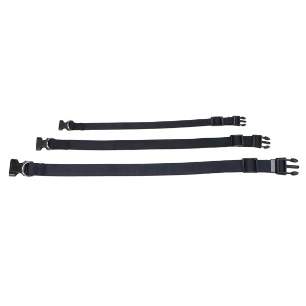 Three black straps on a white background - Plush Tartan Dog Toy - Wool Free