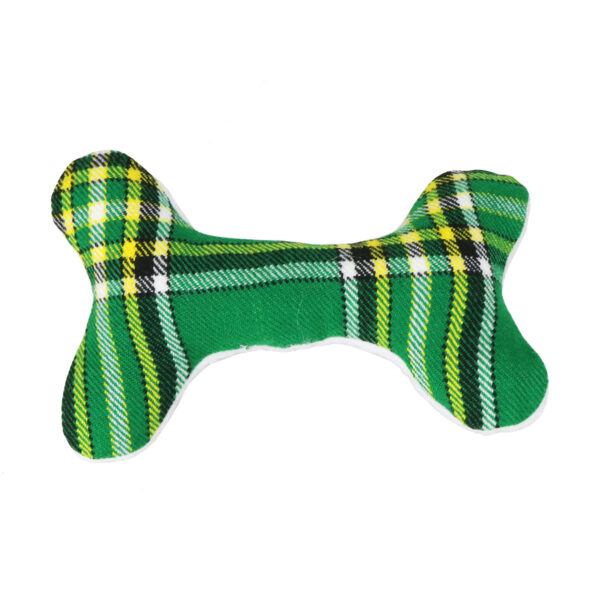 A Plush Tartan Dog Toy - Wool Free, plush tartan dog toy.