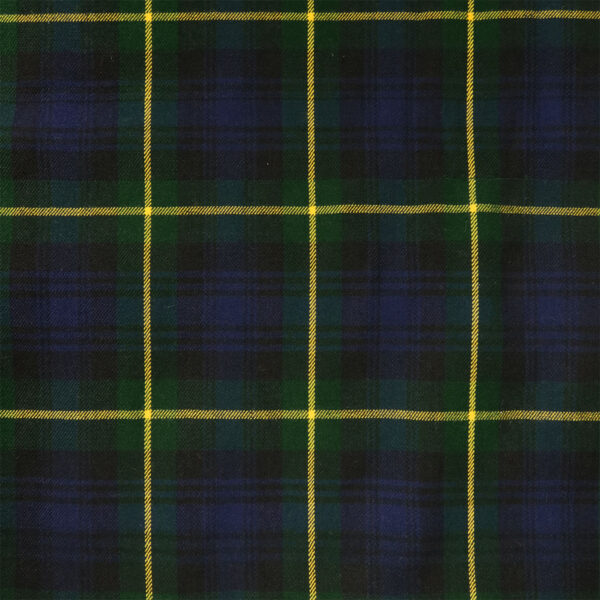 A green and blue plaid fabric.