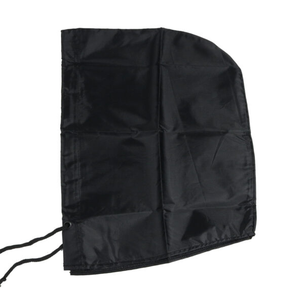 A black bag with a zipper on it, perfect for carrying your essentials while wearing Inverness Rain cape Hoods.