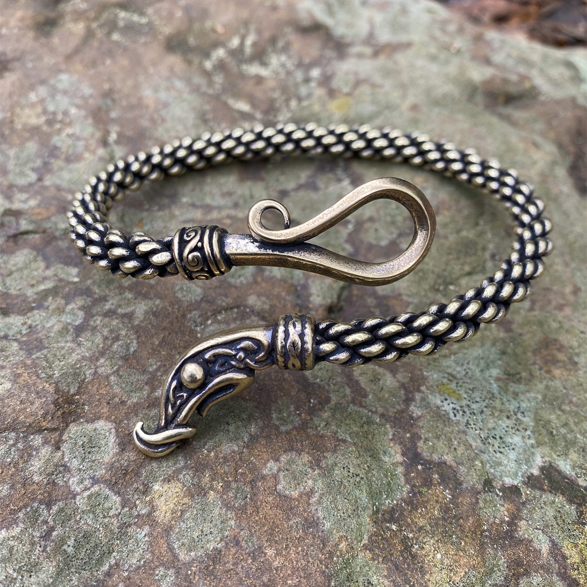 Viking Dragon Braided Arm Ring