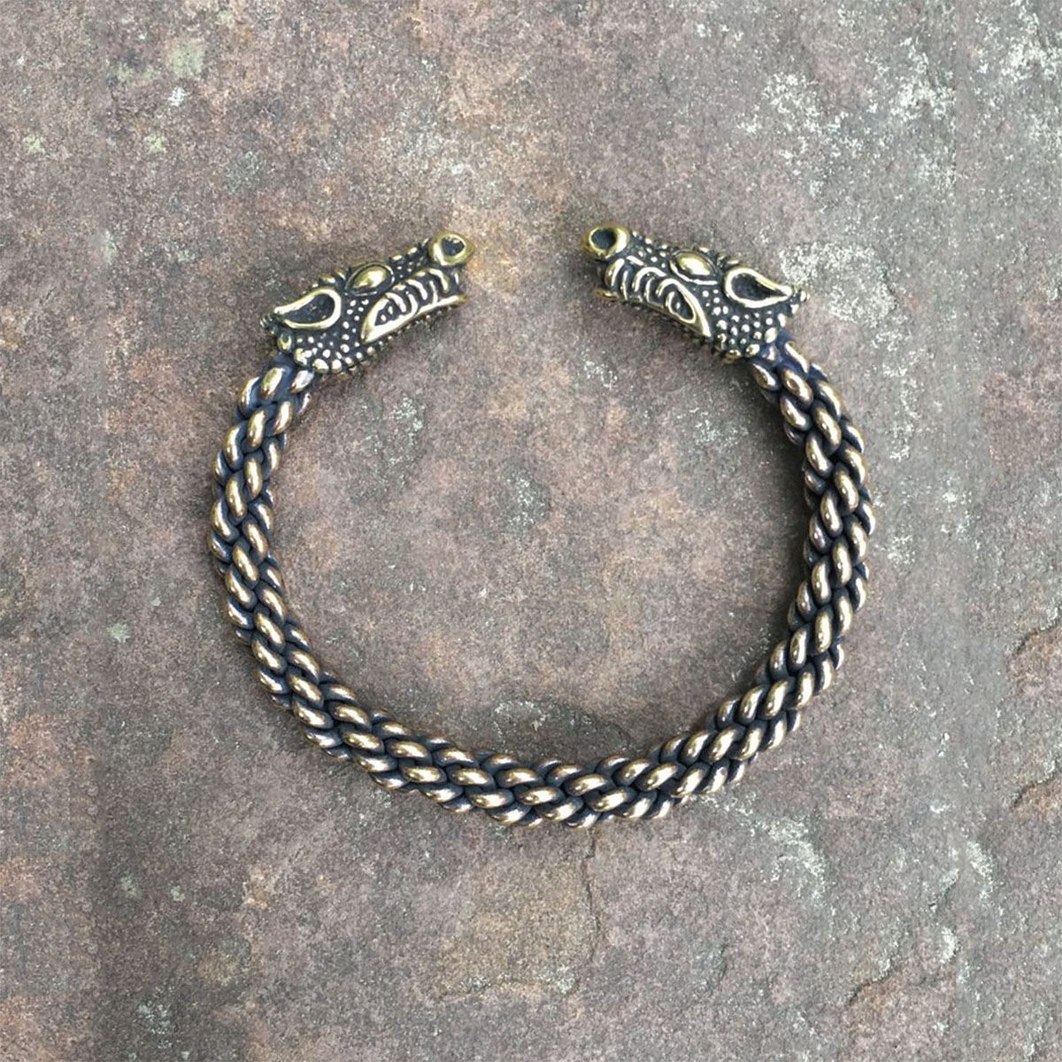 Antique Celtic Bangle - Kolowrat Knot Norse Viking Bracelet