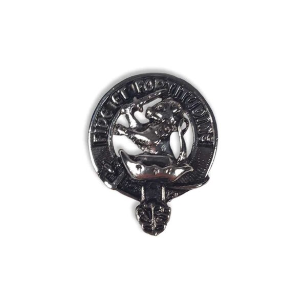 A Farquharson Clan Crest Mini Badge featuring a lion.