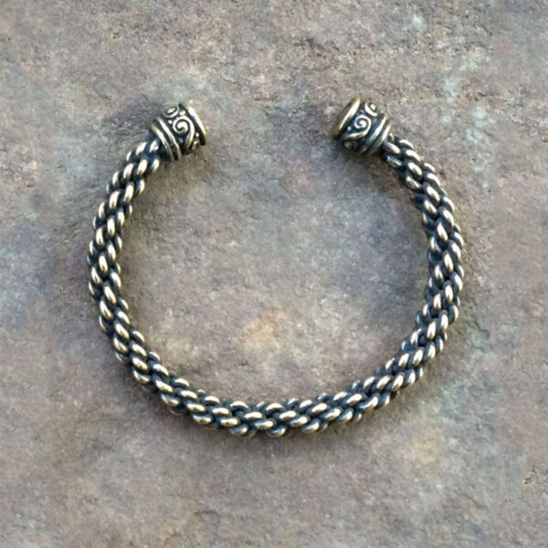 A Celtic Spiral Torc Bracelet.