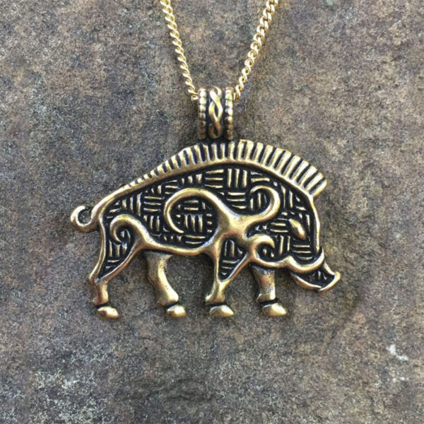 A Celtic Boar pendant.