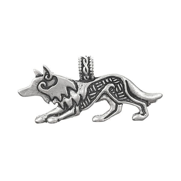 A Celtic Wolf pendant featuring a wolf.