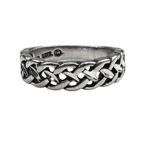 A *Braided Sterling Silver Ring* with a celtic design.