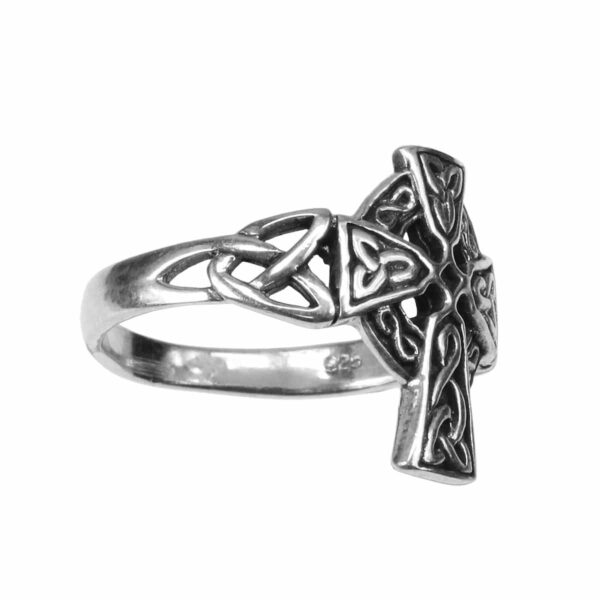 Celtic Cross Sterling Silver Ring made of sterling silver.