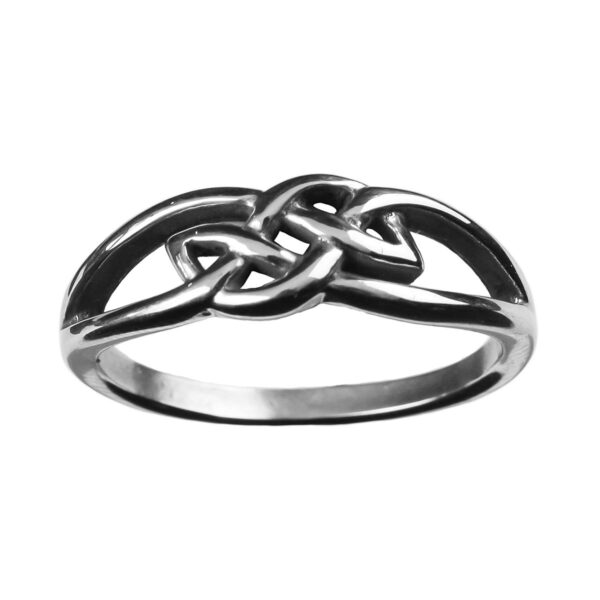 Celtic Knot Stainless Steel Ring in stainless steel.