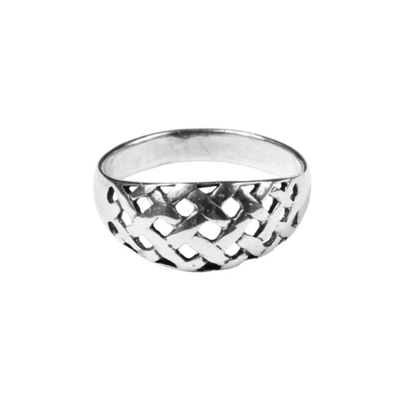 A woven Sterling Silver ring.